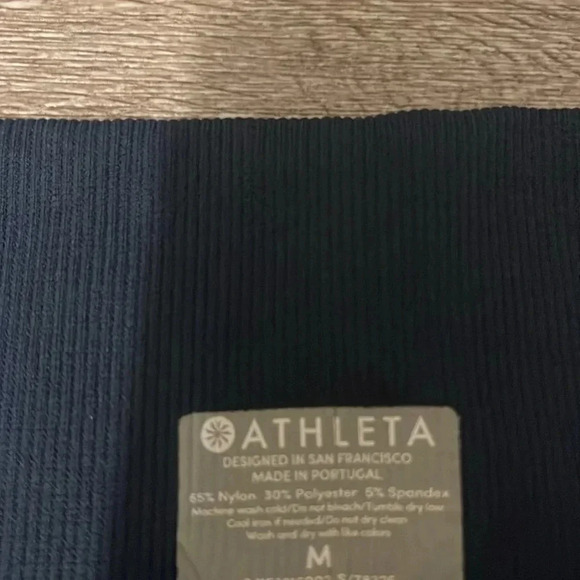 Athleta pull on tight leggings in navy and gray size medium workout pants - Picture 3 of 9